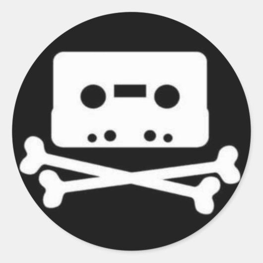 DAS PIRATE BAY-TAPE-LOGIUM RUNDER AUFKLEBER (Vorderseite)