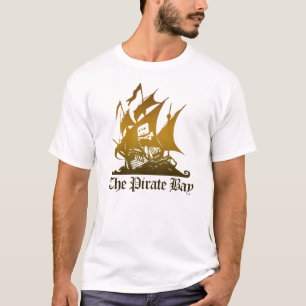 Das Piraten-Bucht-Brown-Logo-T-Shirt T-Shirt