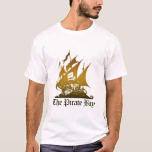 Das Piraten-Bucht-Brown-Logo-T-Shirt T-Shirt