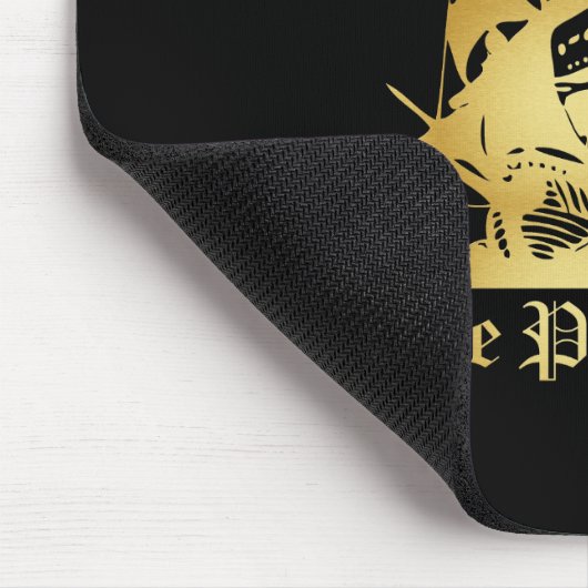 Das Piraten-Bucht-Goldlogo Mousepad (Ecke)