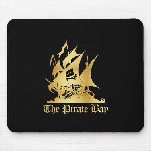 Das Piraten-Bucht-Goldlogo Mousepad (Vorne)