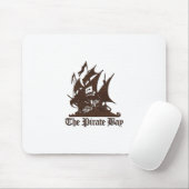 Das Piraten-Bucht-hölzerne Korn-Logo Mousepad (Mit Mouse)
