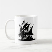 Das Piraten-Bucht-Logo-Schiff Kaffeetasse (Links)