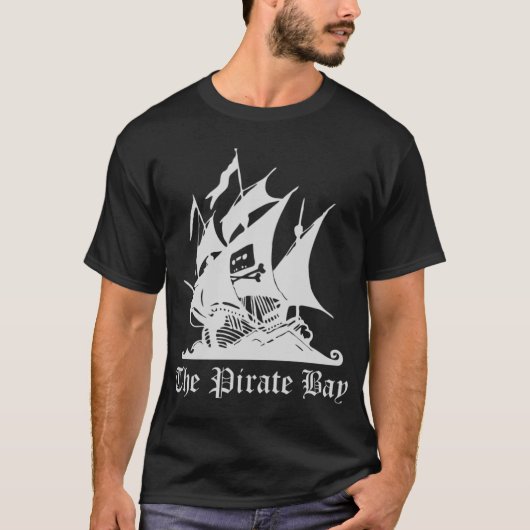 Das Piraten-Bucht-T - Shirt-Schwarze - besonders T-Shirt (Vorderseite)