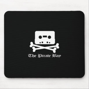 Das Piraten-Bucht weiße Crossbone Logo Mousepad