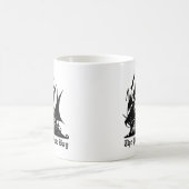 das Piratenbucht-Piratenschiffslogo Kaffeetasse (Mittel)