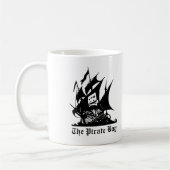 das Piratenbucht-Piratenschiffslogo Kaffeetasse (Links)