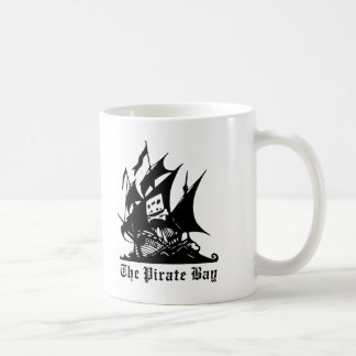 das Piratenbucht-Piratenschiffslogo Kaffeetasse
