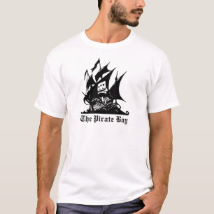 das Piratenbucht-Piratenschiffslogo T-Shirt