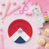 Das Piste Club Navy Red Custom Winter Ski Party Pappteller (Party)