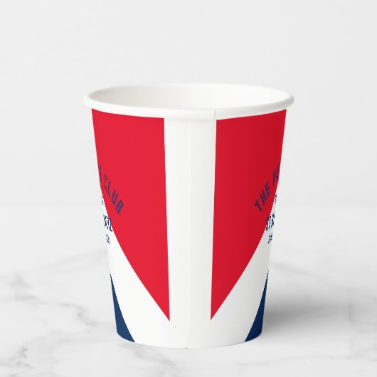 Das Piste Club Red Navy Custom Winter Ski Party Pappbecher (Rechts)
