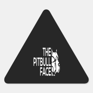 Das Pitbull-Gesicht Dreieckiger Aufkleber