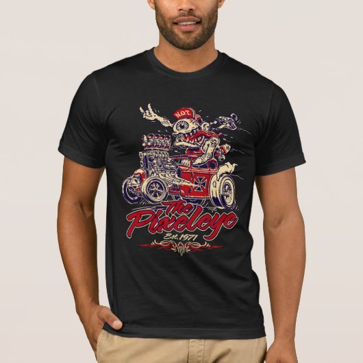 Das Pixeleye - rotes Monster T-Shirt (Vorderseite)