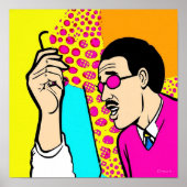 Das Pizza Portrait Poster (Vorne)