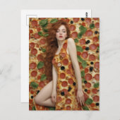 Das Pizzakleid Postkarte (Vorne/Hinten)