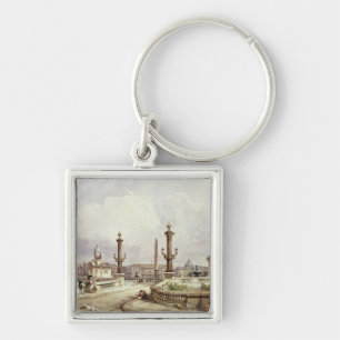 Das Place de la Concorde, c.1837 Schlüsselanhänger