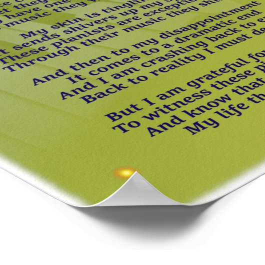 Das Plakat der Pianisten (Ecke)