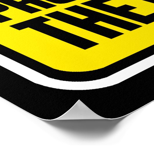 Das Plakat der Regierung zur Warnung (Ecke)