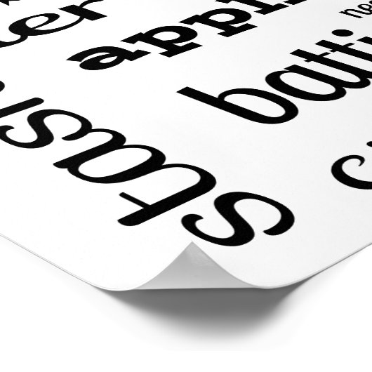 Das Plakat der U-Bahn-Tasche beenden (Ecke)