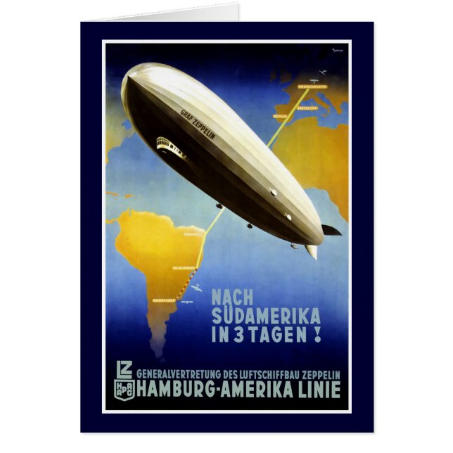 Das Plakat Graf-Zeppelin Line Vintage Travel (Vorne)