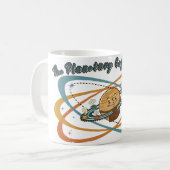 Das Planetarische Kaffeepausen-Retro-Spacedesign Kaffeetasse (Vorderseite Links)