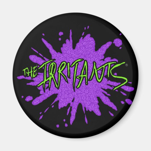 Das Platsche Irritative-Logo - grün/Lila Magnet (Vorne)