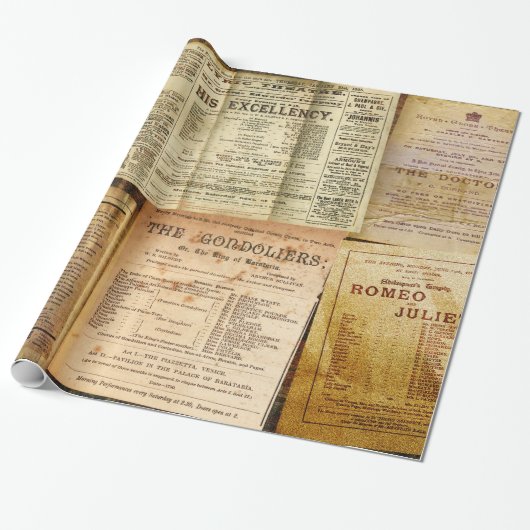 Das Playbills Geschenkpapier (Ungerollt)
