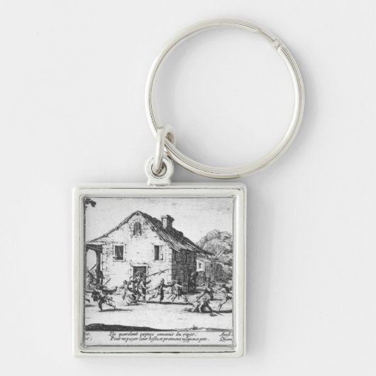Das Plündern eines Gasthauses Schlüsselanhänger (Vorne)