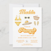 Das Plunge Beach Pool Brautparty Einladung (Vorderseite)