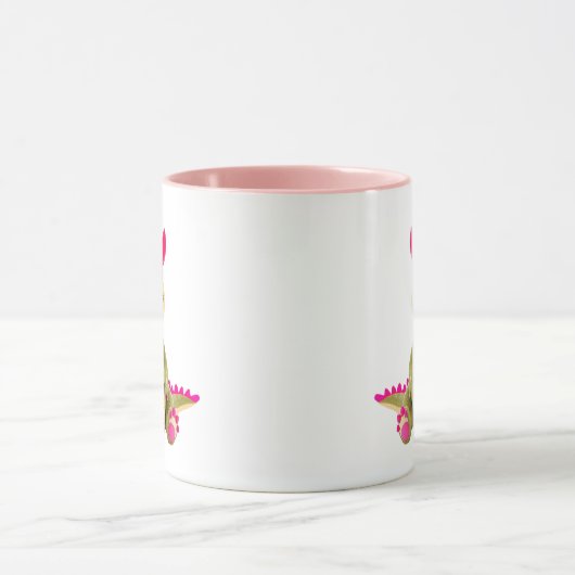 Das Plüsch eines süßen Dinosauriers. Tasse (Zentrum)