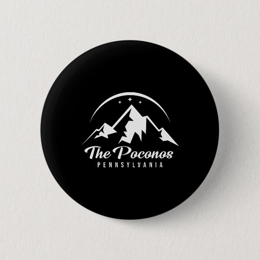 Das Poconos Pennsylvania Skigebiet Snowboa Button (Vorderseite)