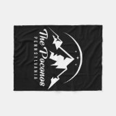 Das Poconos Pennsylvania Skigebiet Snowboa Fleecedecke (Vorderseite (Horizontal))