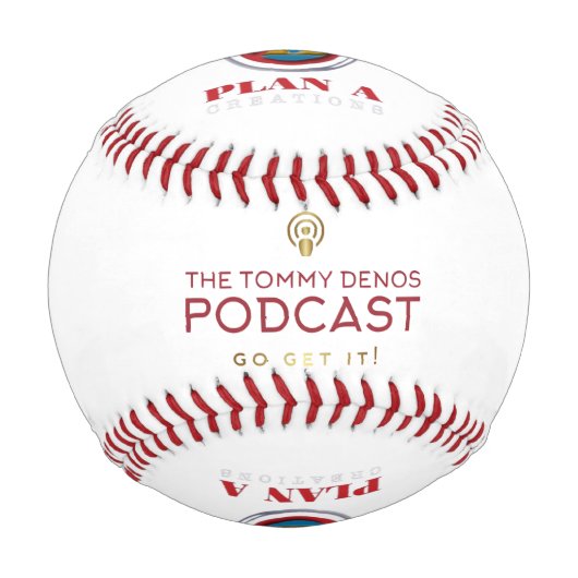 Das Podcast-Logo von Tommy Denos Baseball (Rückseite)