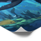 Das Pokemon Poster von Orca - Strikendes Kunstwerk (Ecke)