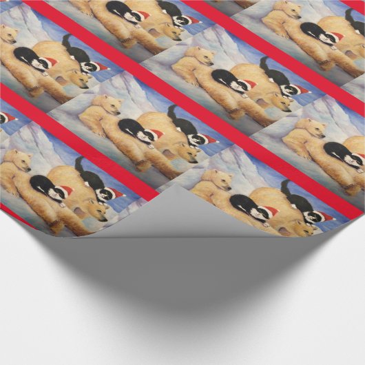 Das polare EilweihnachtsPackpapier Geschenkpapier (Ecke)