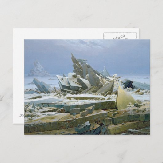 Das Polarmeer, 1824 Postkarte (Vorne/Hinten)