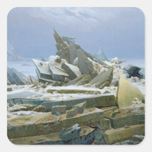 Das Polarmeer, 1824 Quadratischer Aufkleber