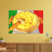 Das Polenta ist ein typisches Rezept für die Leinw Leinwanddruck (Insitu (Wohnzimmer))
