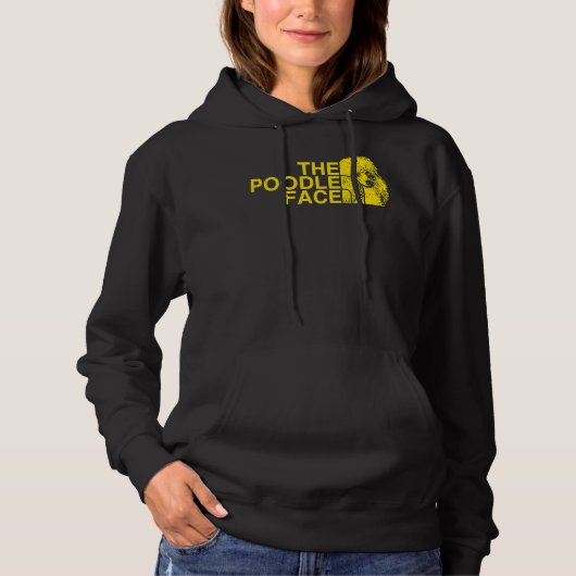 Das Poodle-Gesicht Hoodie (Vorderseite)