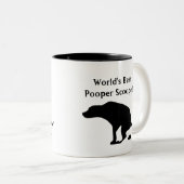 Das Pooper Scooper | der Welt bester HundeVater Zweifarbige Tasse (VorderseiteRechts)