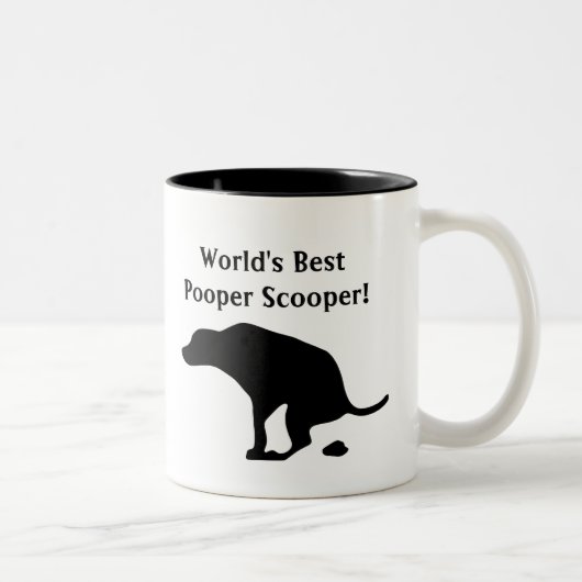 Das Pooper Scooper | der Welt bester HundeVater Zweifarbige Tasse (Rechts)