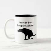Das Pooper Scooper | der Welt bester HundeVater Zweifarbige Tasse (Links)