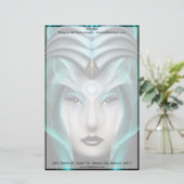 Das Portrait Cyiria ISO Black Briefpapier (Stehend Vorderseite)
