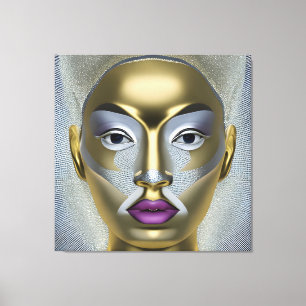 Das Portrait der chic African Femininity-Frau Leinwanddruck