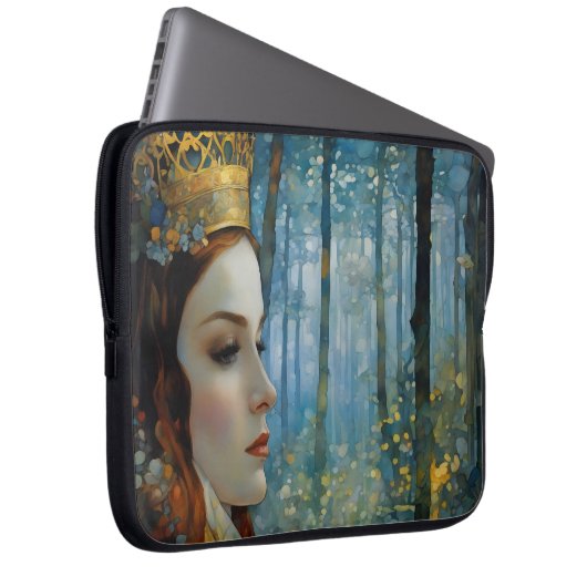 Das Portrait der Königin über das verlorene Herz Laptopschutzhülle (Vorne Rechts)