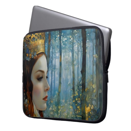 Das Portrait der Königin über das verlorene Herz Laptopschutzhülle (Vorderseite Links)