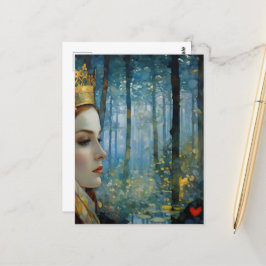 Das Portrait der Königin über das verlorene Herz Postkarte