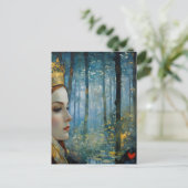 Das Portrait der Königin über das verlorene Herz Postkarte (Stehend Vorderseite)