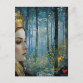 Das Portrait der Königin über das verlorene Herz Postkarte (Vorderseite)