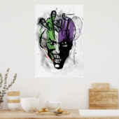 Das Portrait des Joker Neon Airbrush Poster (Küche)